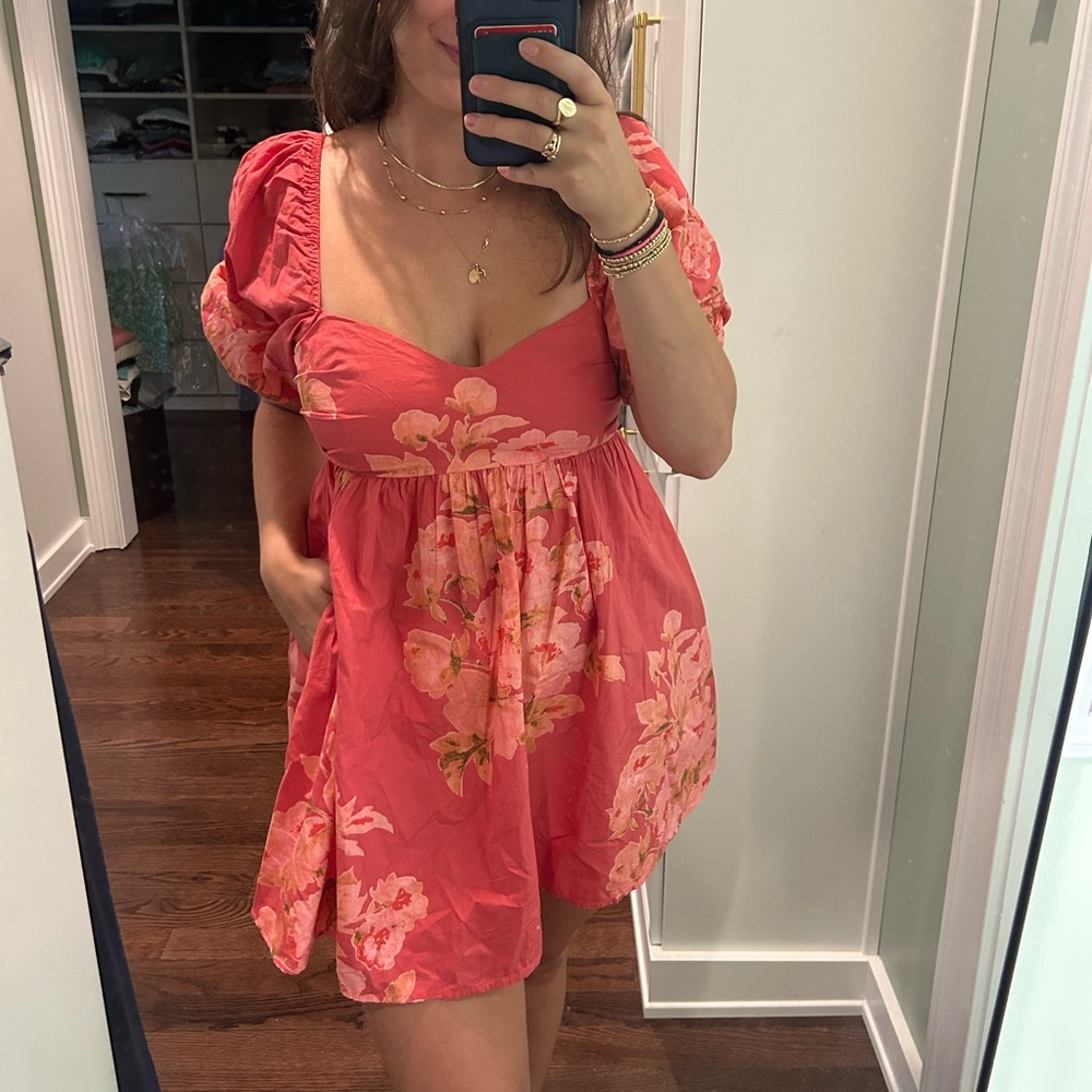Free People Peony Babydoll Dress in
Femme Combo Size Small